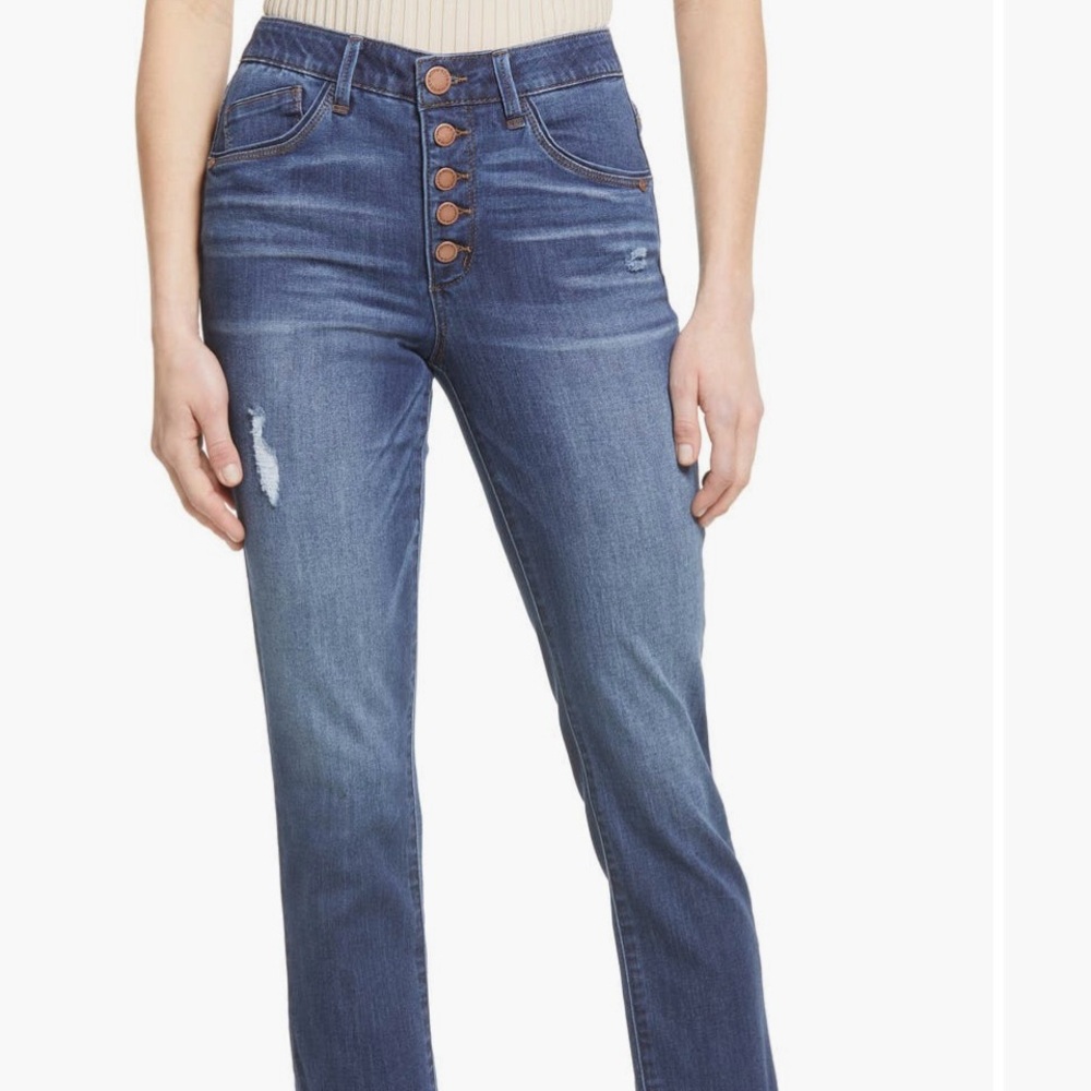 Wit & Wisdom Ab-Solution Button Fly Jeans sz 10 Nordstrom